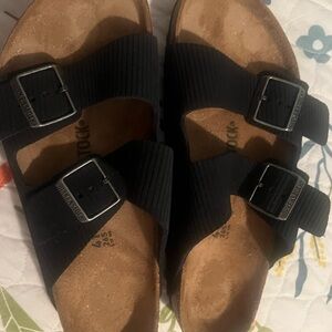 Birkenstock Black Cork Footbed Sandals